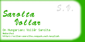 sarolta vollar business card