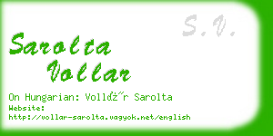 sarolta vollar business card